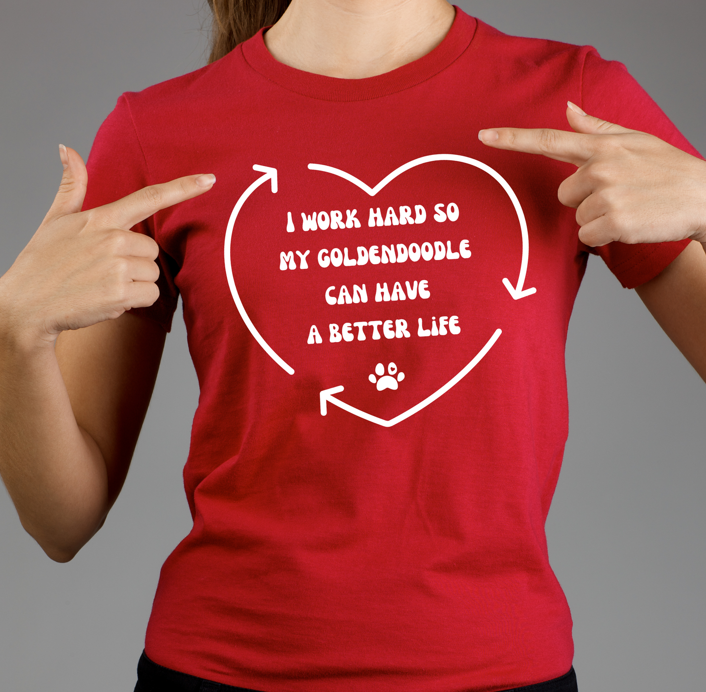 I Work Hard So My Goldendoodle... Unisex short sleeve t-shirt