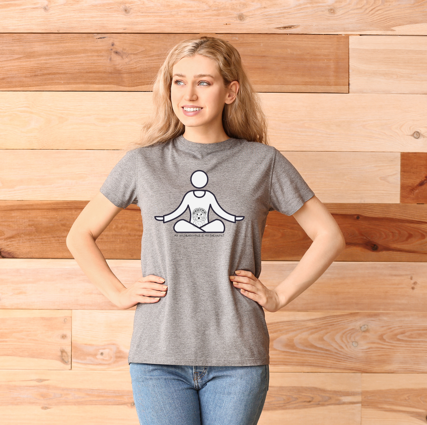 My Goldendoodle is My Therapist, Unisex short sleeve t-shirt