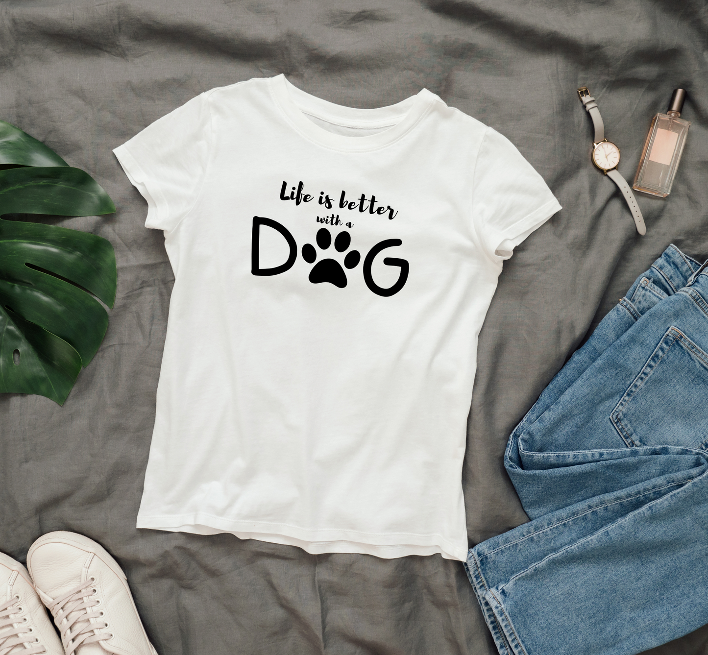 Life is Better with a Dog Women’s Crop Tee