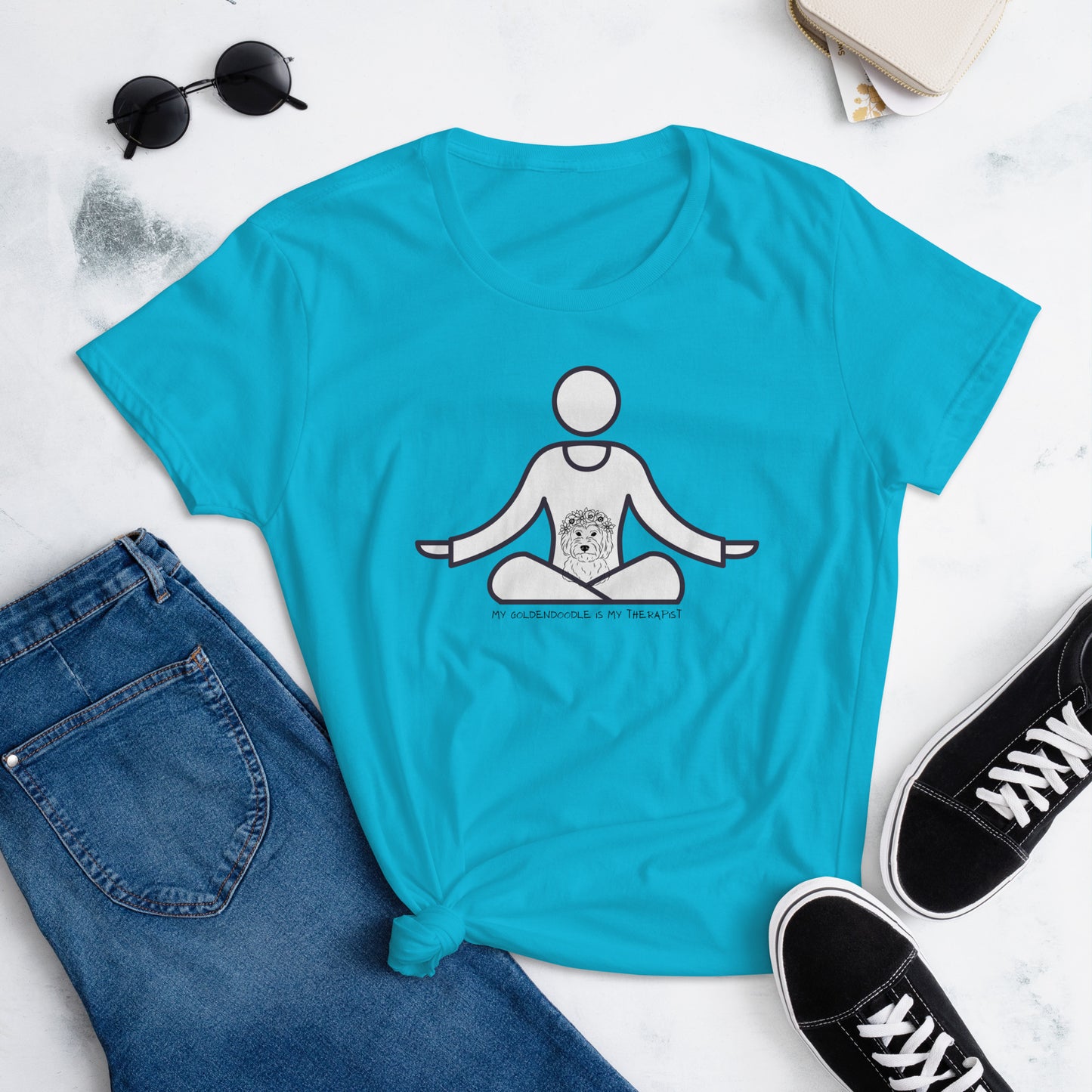 My Goldendoodle is My Therapist, Unisex short sleeve t-shirt