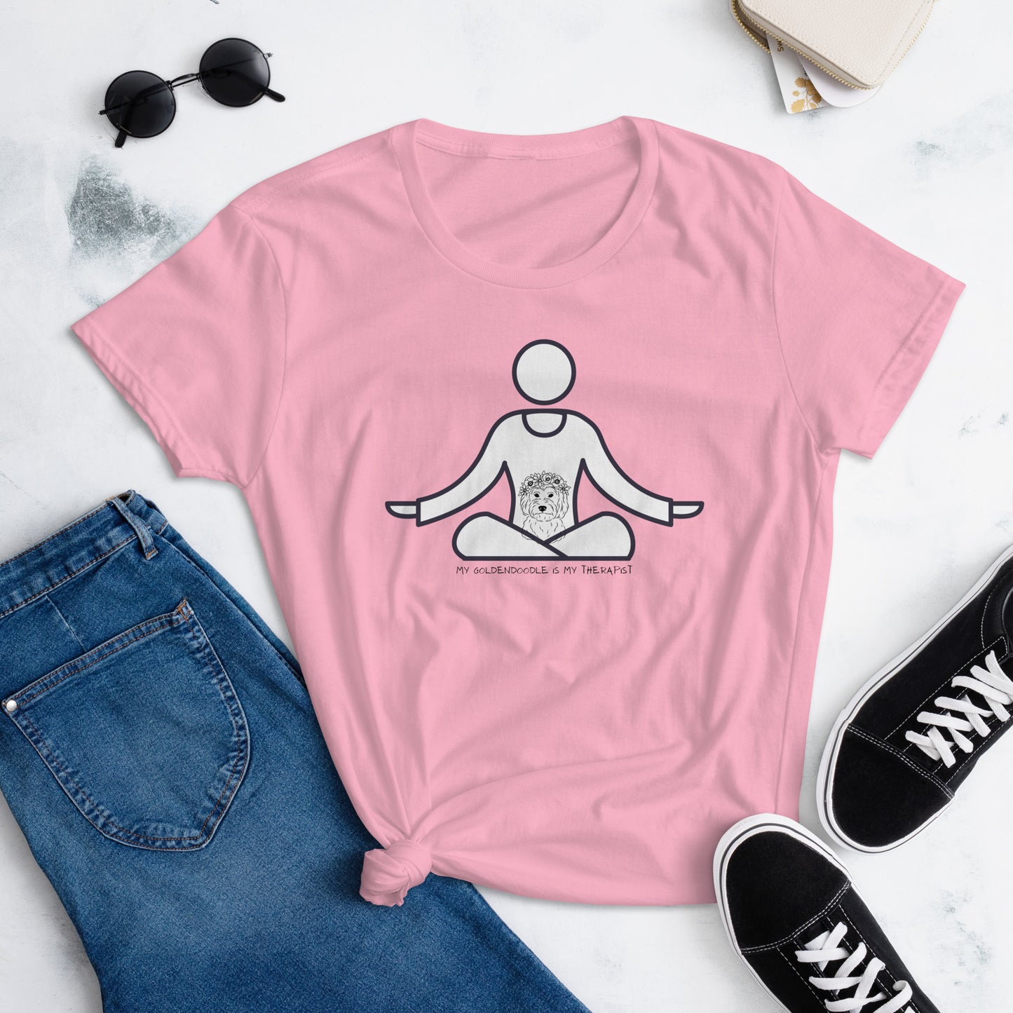 My Goldendoodle is My Therapist, Unisex short sleeve t-shirt
