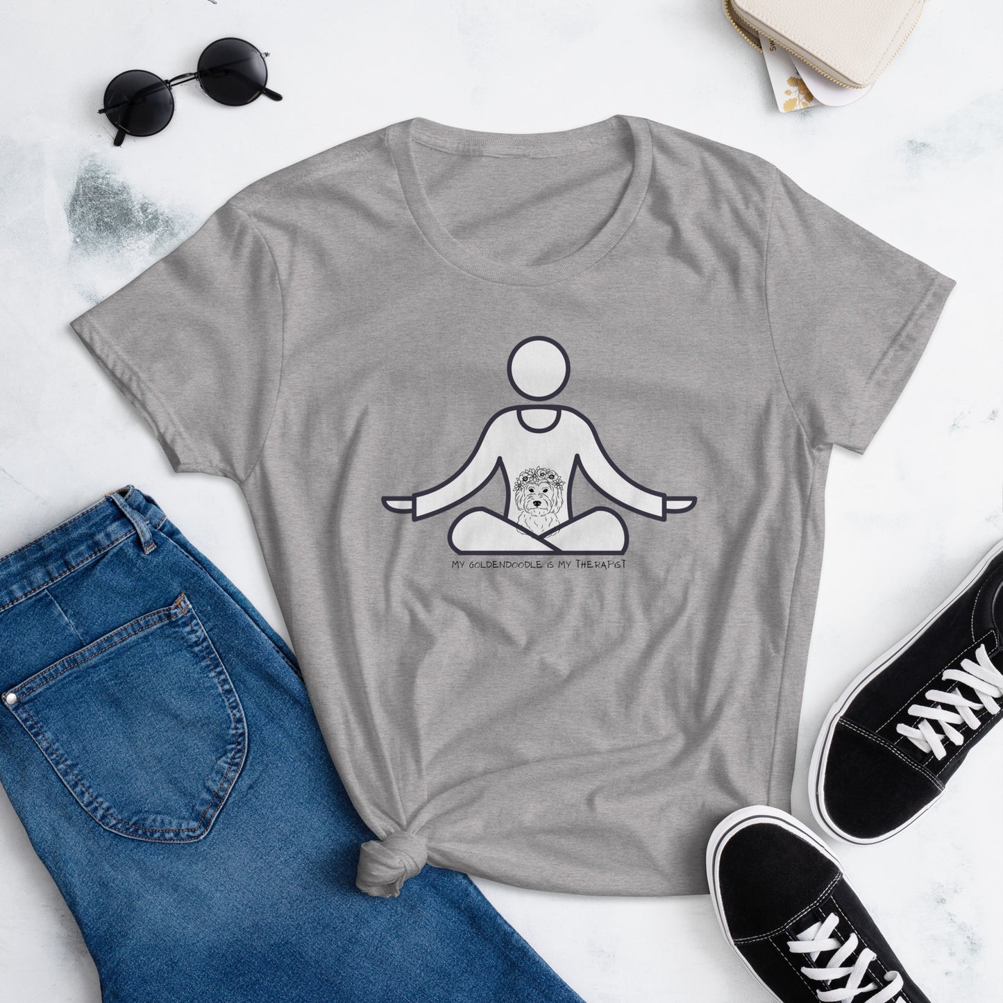 My Goldendoodle is My Therapist, Unisex short sleeve t-shirt