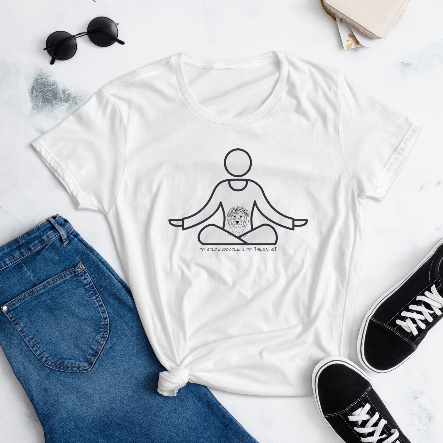 My Goldendoodle is My Therapist, Unisex short sleeve t-shirt